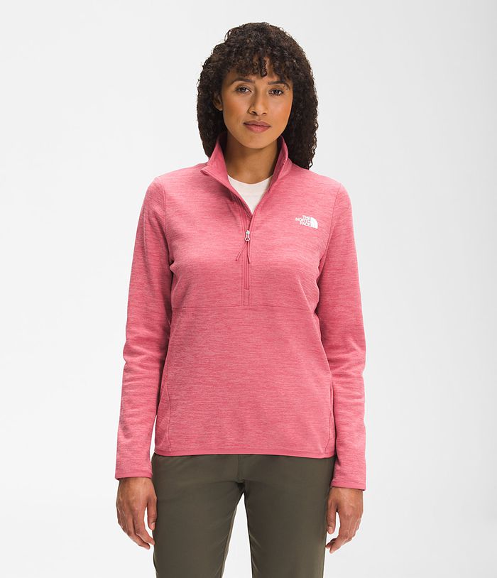Pullover The North Face Mujer Canyonlands ¼ Zip Rosas - Peru 78264JBZE